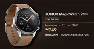 HONOR Magic Watch 2 Flax Brown大马开卖