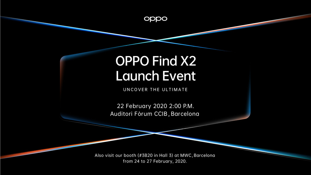 OPPO Find X2将于2月22日发布
