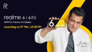 realme 6系列将在3月5日于印度发布