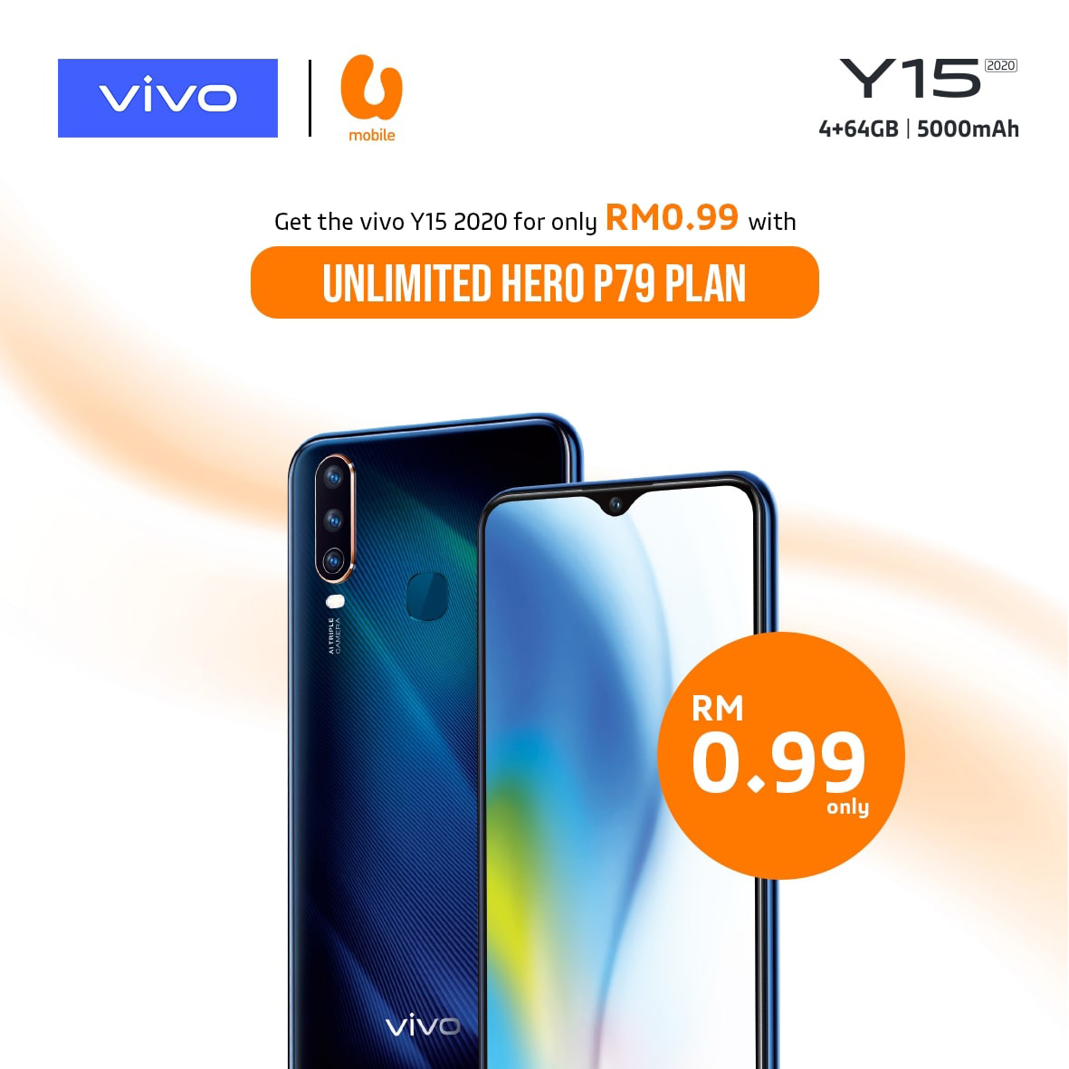 通过U Mobile签购vivo Y15，仅需RM0.99！ 1