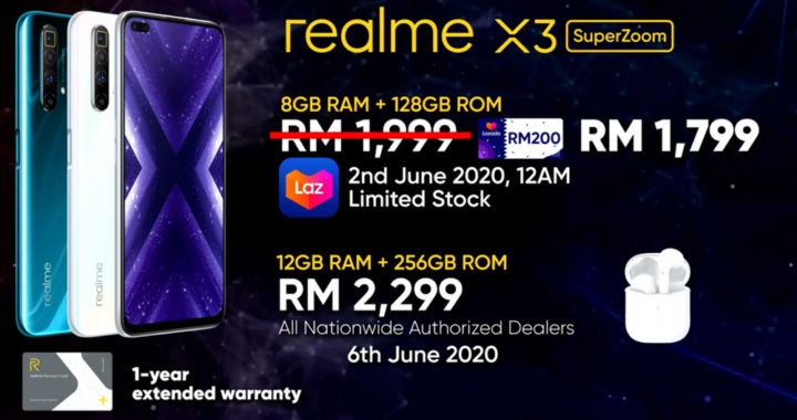 大马realme X3 SuperZoom发布，首销RM1799起