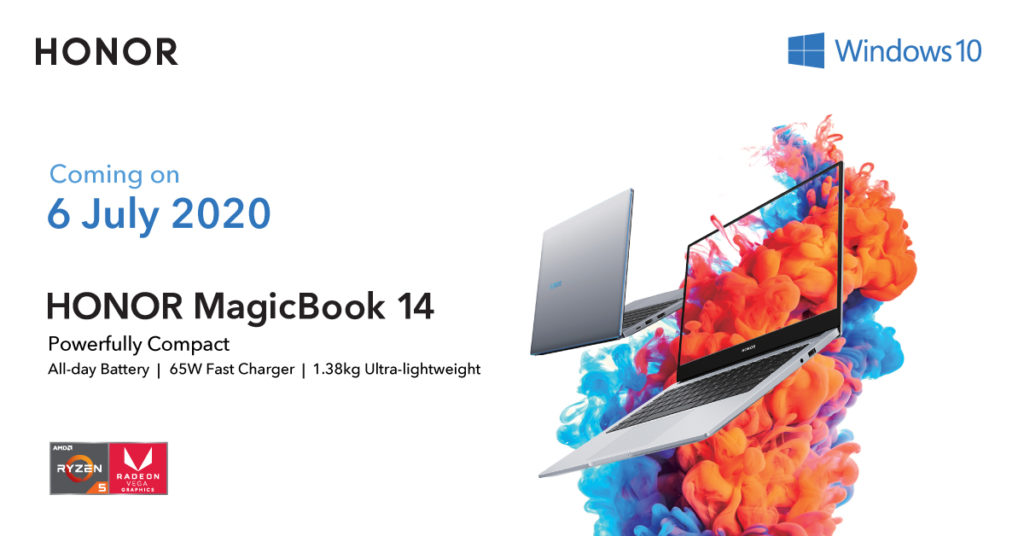 大马HONOR MagicBook 14将于7月6日发布
