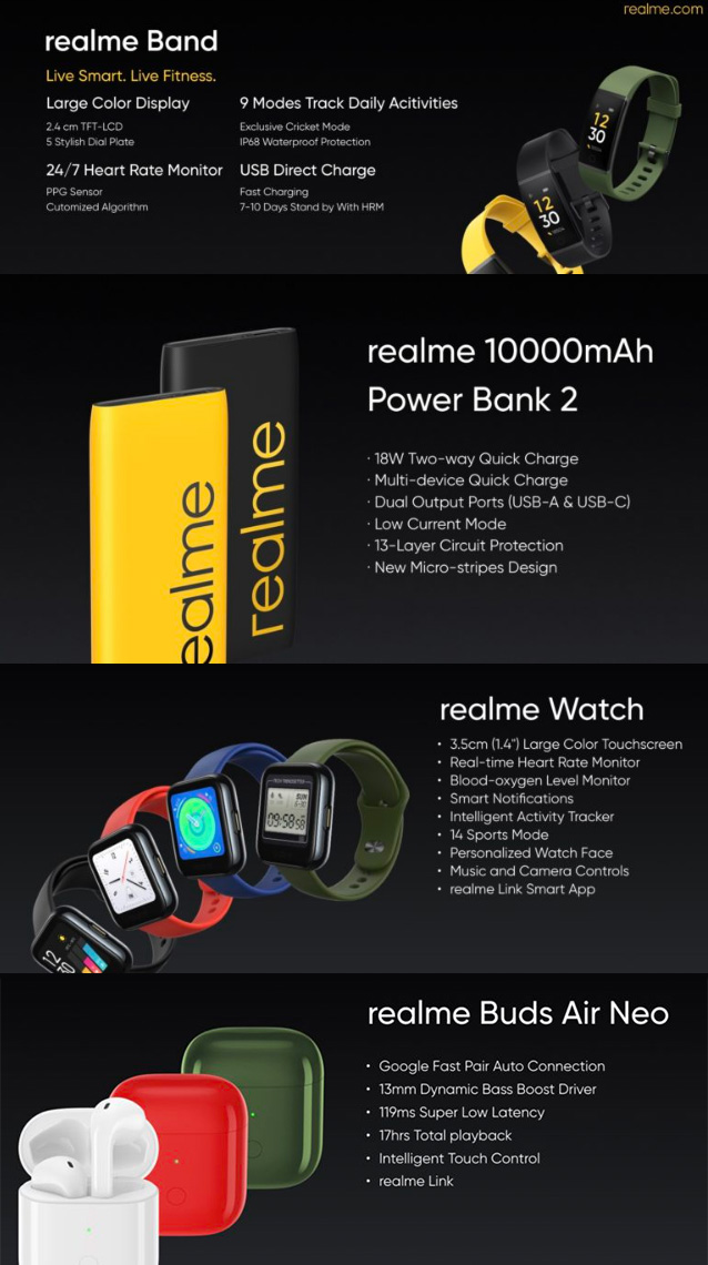 大马realme将在6月11日发布5款IoT产品