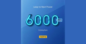 realme即将推出6000 mAh超大电池手机