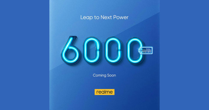 realme即将推出6000 mAh超大电池手机