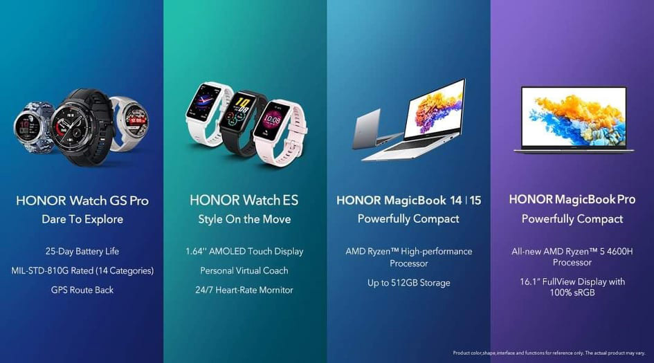 HONOR Watch GS Pro、Watch ES、AMD笔电发布 2