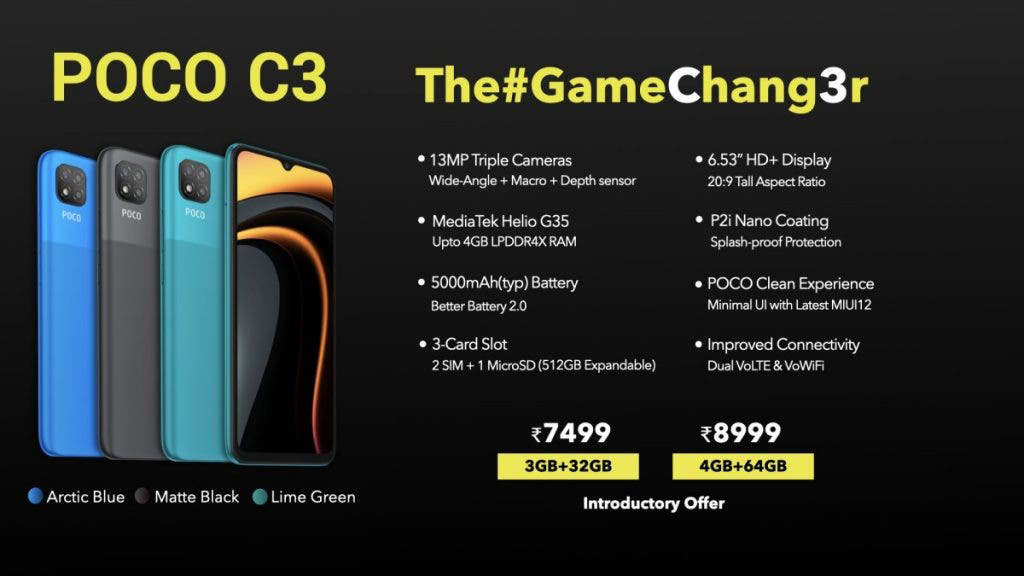POCO C3印度发布，售价约RM424起！ 2