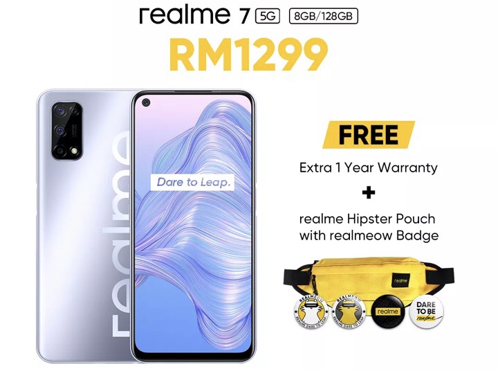 大马realme 7 5G发布：首发联发科5G芯片，售价RM1299! 1