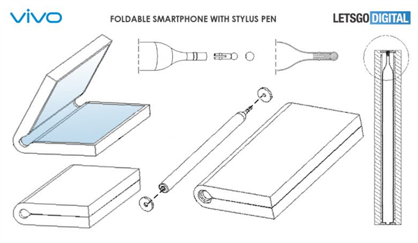 vivo首部折叠屏手机专利曝光 配备独特的磁性手写笔 8