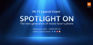 国际版小米11将在2月8日发布