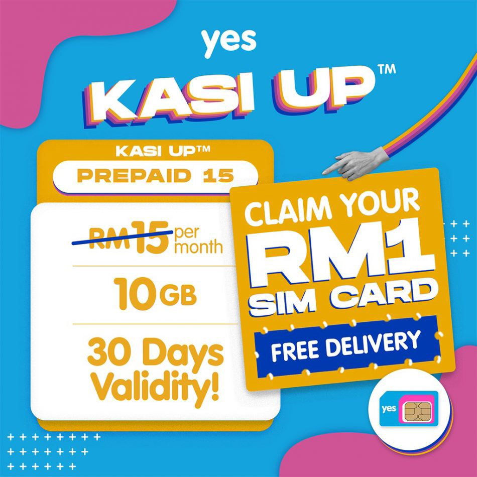 Shopee上购买10GB YES预付SIM只需RM1