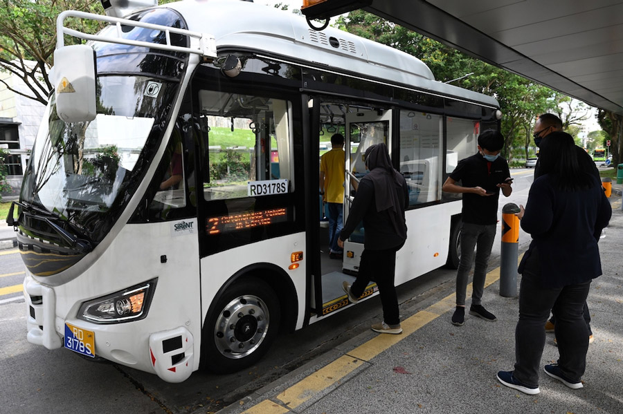 新加坡全自动驾驶公共巴士试跑