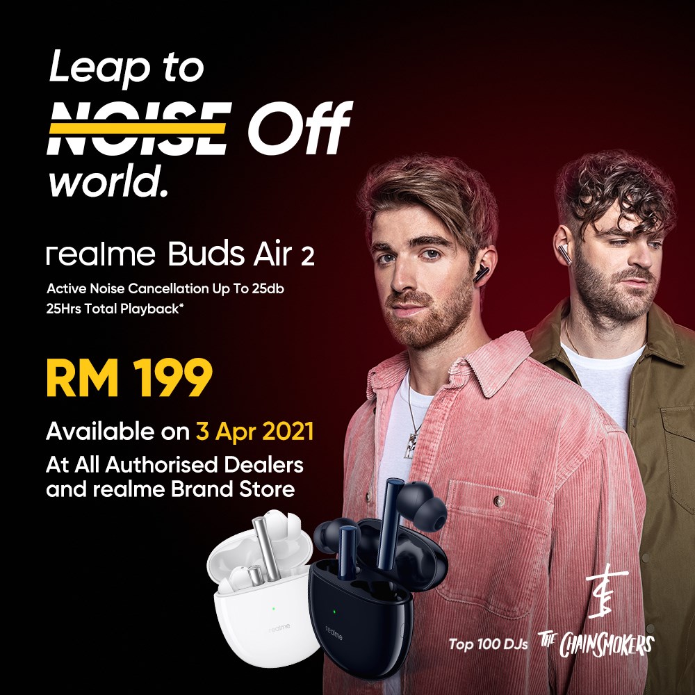 再次越级领先业界：realme Buds Air2 于4月3日首销，售价RM199，成为同价位首款主动降噪TWS！ 11