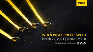 POCO将于3月22日发布POCO F3