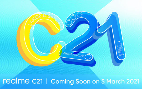 大马realme C21将在3月5日发布