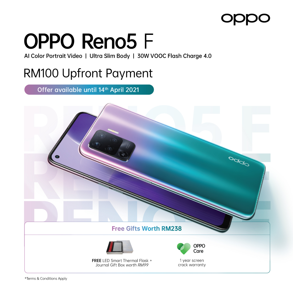 （更新）大马OPPO Reno5 F即将发布：联发科Helio P95+48MP四摄！ 1