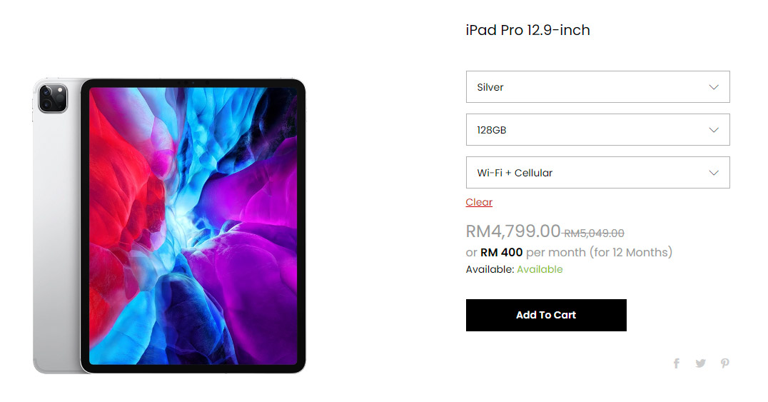 iPad Pro 2020全系降价，最高降幅RM450！ 2