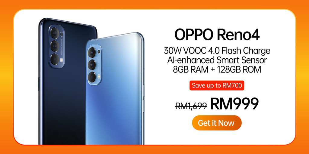 OPPO x Shopee 4.4：手机折扣优惠高达RM1000！ 2