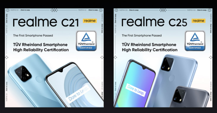 realme C21、C25成为首批获得TUV高耐用认证手机！ 3