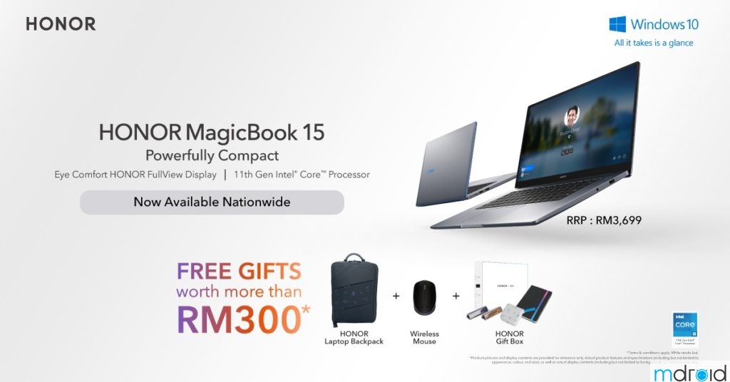 HONOR MagicBook 15正式开卖,，买就送价值RM300+礼品！ 1