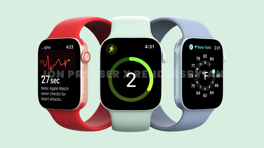 Apple Watch Series 7渲染图曝光