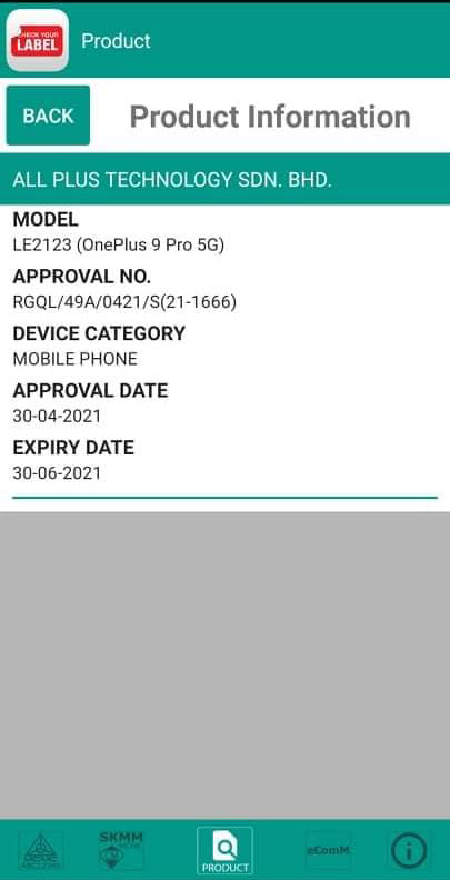 OnePlus 9、OnePlus 9 Pro通过SIRIM认证，即将在大马发布！ 1