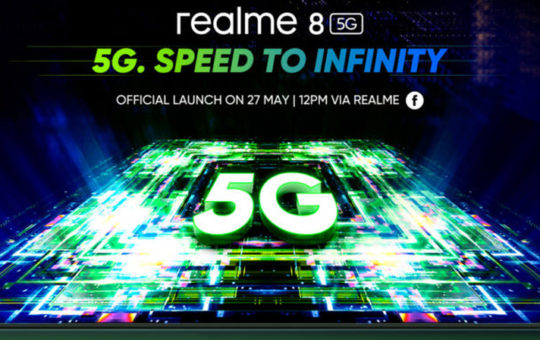 大马realme 8 5G将在5月27日在大马发布