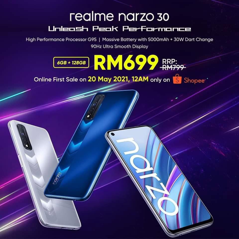 大马realme narzo 30发布，首销价RM699！ 2