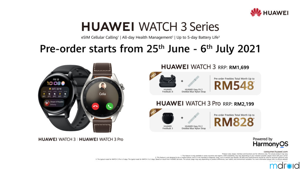 大马HUAWEI Watch 3系列售价公布：RM1699起！ 1