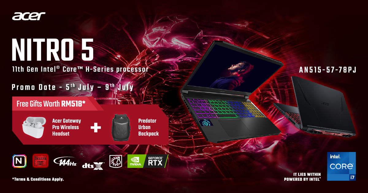 Acer Nitro 5 2021游戏本发布，售价RM4799起 4