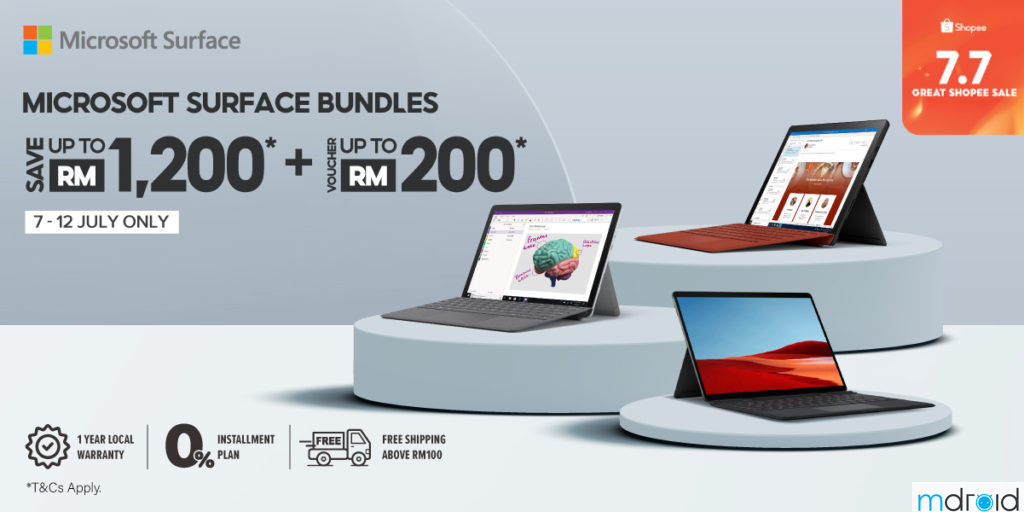 Microsoft Surface笔电配合Shopee 7.7 Mega Sales，让你节省高达RM1200！ 3