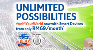 Unifi Home Fibre加购55寸4K电视