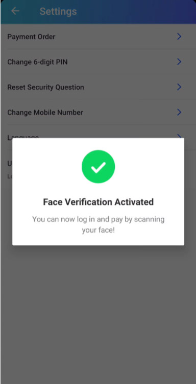 TnG电子钱包推出人脸认证