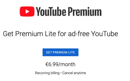 Youtube Premium Lite试跑