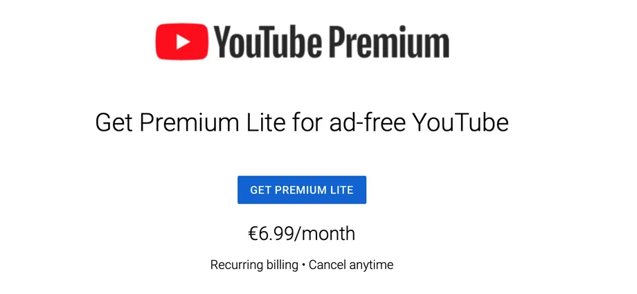 Youtube Premium Lite试跑