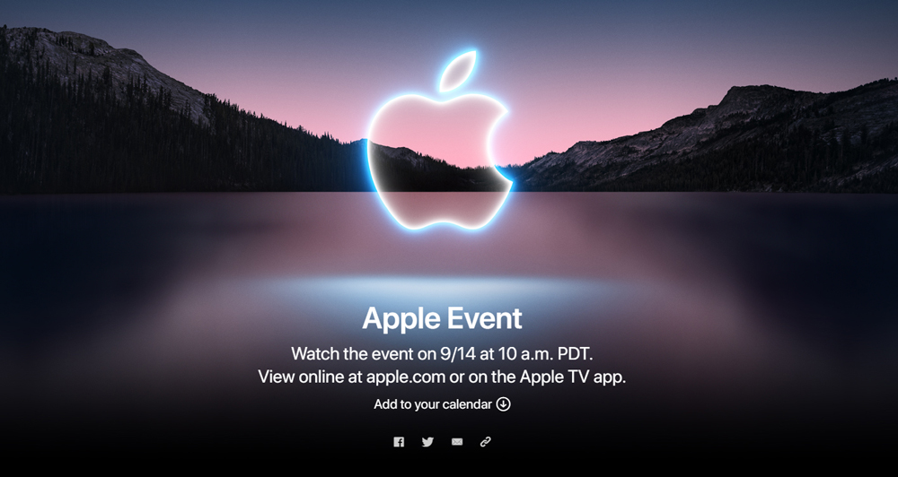 苹果宣布9月15日举办新品发布会
