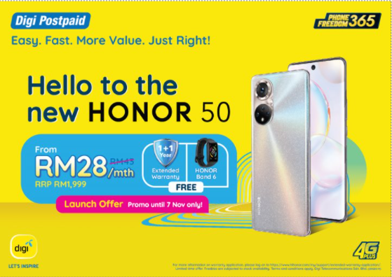 HONOR 50现已全国开卖，首销赠品总值高达RM300！ 1