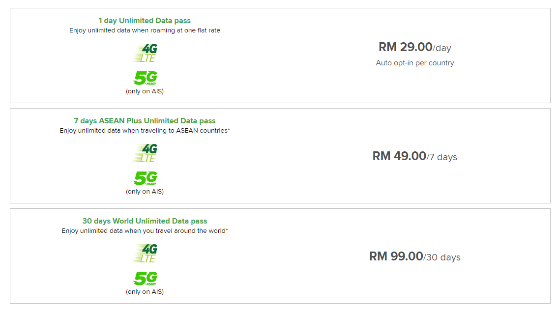 Maxis和Hotlink用户可在新加坡、泰国和印尼使用5G漫游！ 1