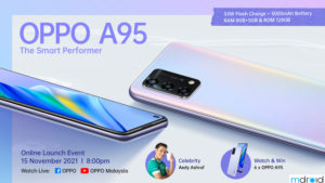 大马OPPO A95将在11月15日发布