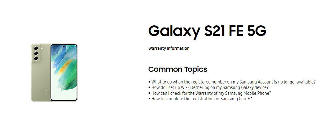 三星Galaxy S21 FE现身官方网站