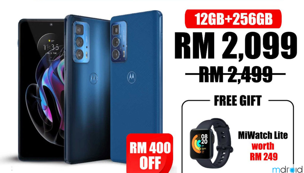 Motorola edge 20 Pro线下开启预售，立扣RM400还有赠品！ 1