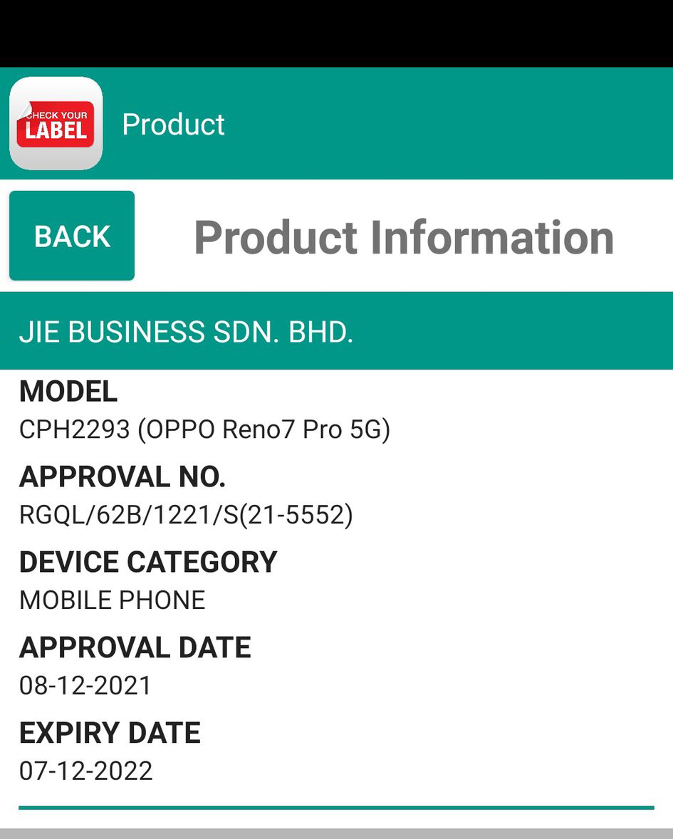 OPPO Reno7 Pro 5G通过SIRIM认证，即将在大马发布！ 1
