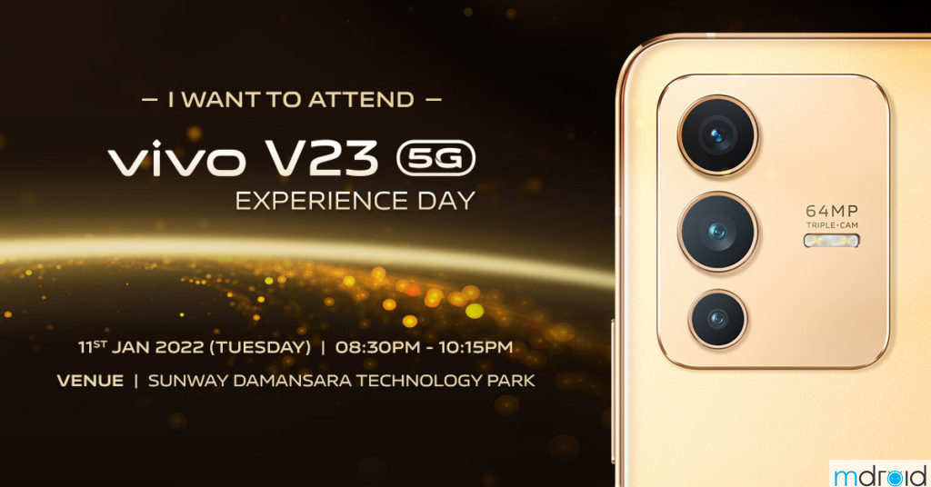 大马vivo V23 5G将于1月11日举办粉丝体验会