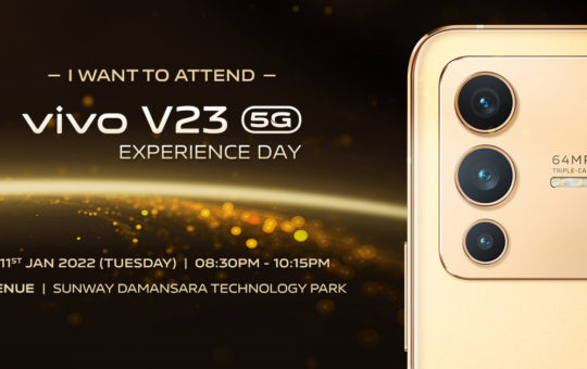 大马vivo V23 5G将于1月11日举办粉丝体验会