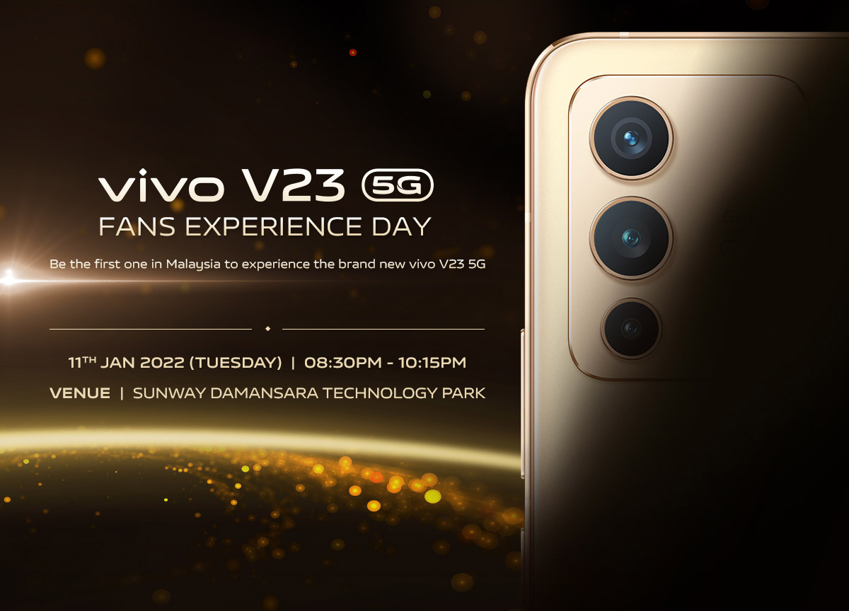 大马vivo V23 5G将于1月13日发布