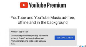 YouTube Premium将推出订阅一年配套
