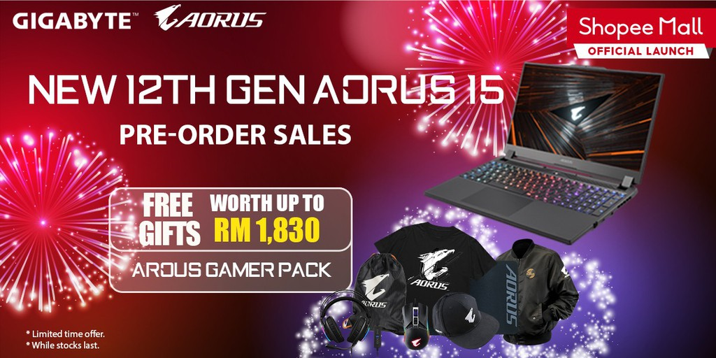GIGABYTE AORUS 15 ：电竞玩家首选笔电，预购送价值RM1813赠品！