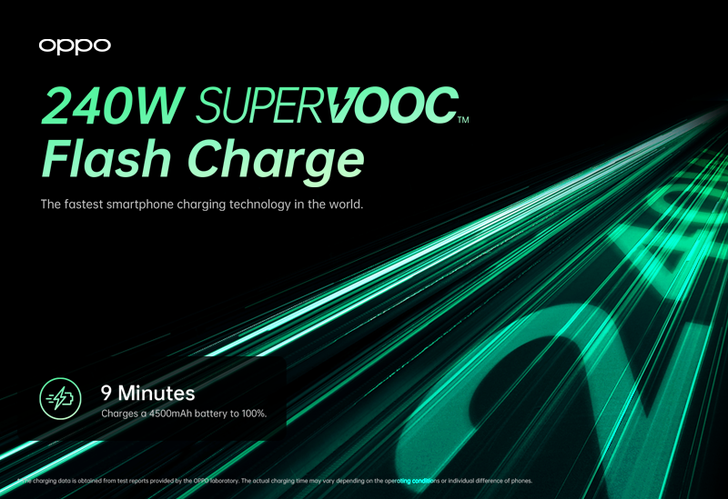 OPPO发布240W超级闪充：9分钟充满4500mAh电池！ 1