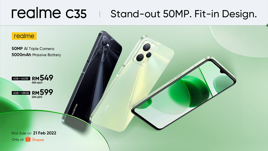 大马realme C35发布，首销RM549起！ 4
