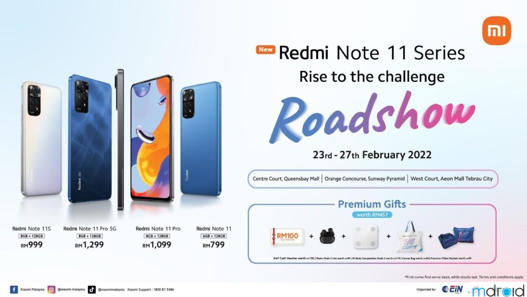 Redmi Note 11 系列路演：买手机送价值RM457赠品 1